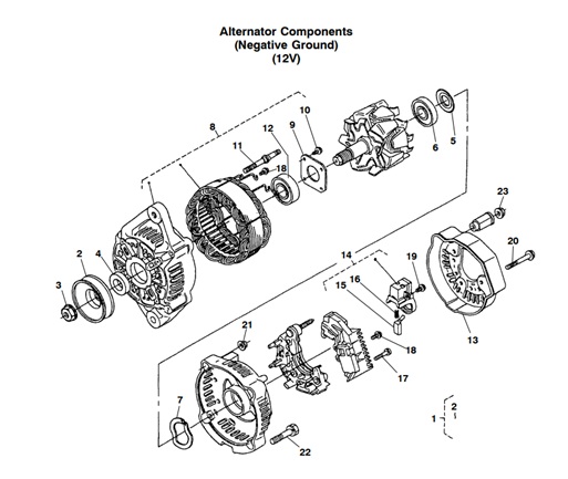 MDKBP-MDKDP/R/V-AC-ALTERNATOR-COMPONENTS-(NEGATIVE-GROUND)-(12V)