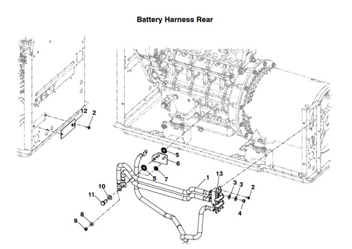 MDKBP-MDKDP/R/V-BHR-BATTERY-HARNESS-REAR