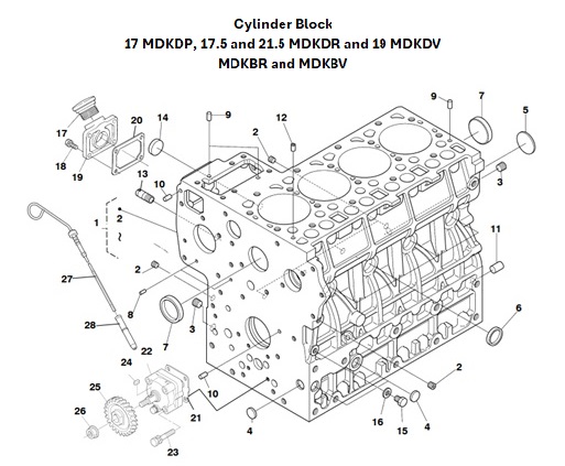 MDKBP-MDKDP/R/V-CB2-CYLINDER-BLOCK-17-MDKDP,-17.5-and-21.5-MDKDR-and-19-MDKDV---MDKBR-and-MDKBV