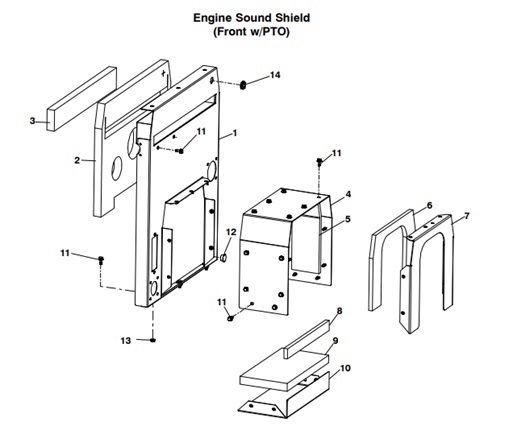 MDKBP-MDKDP/R/V-ESS5-ENGINE-SOUND-SHIELD-(FRONT-w/PTO)