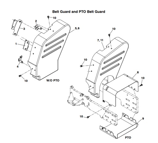 MDKDR-MDKDP/R/V-BGPBG-BELT-GUARD-AND-PTO-BELT-GUARD