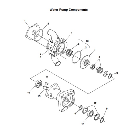 MDKBP-MDKDP/R/V-WPC-WATER-PUMP-COMPONENTS