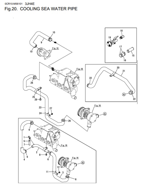 3JH4E-0CR10-M56101-CSWPI-COOLING-SEA-WATER-PIPE