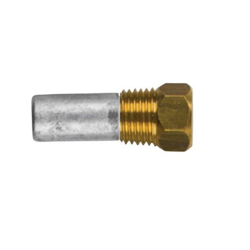 Immagine di 02351T Lombardini pencil anode Ø10 L.18 complete with brass plug 1/4''Bspt0