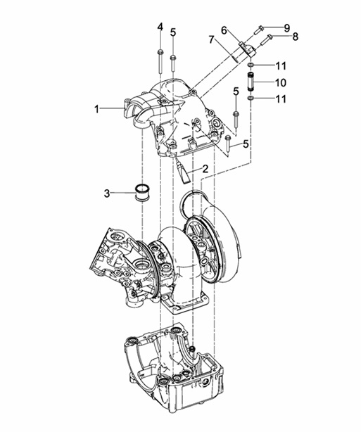 D2868LE433-007009000027-TURBOCOMPRESSORE-SIN.-PARTE-SUP.-SCATOLA