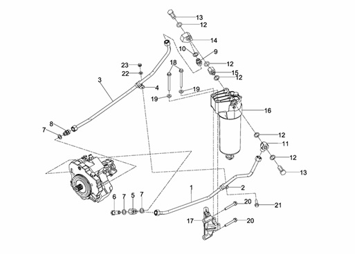 D2868LE433-015012000036-TUBAZIONI-ALIMENT.CARBURANTE-FILTRO-CARBURANTE-SIN.