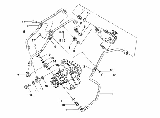 D2868LE433-015012000039-TUBAZIONI-ALIMENT.CARBURANTE-POMPA-AD-ALTA-PRESSIONE