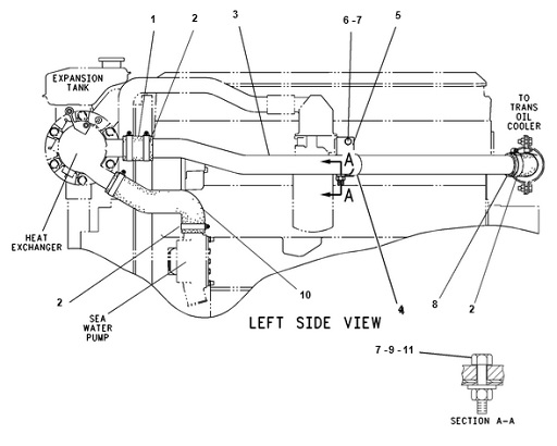 3116-MARINE-ENGINE-4KG-7C7000-LIEA-AUSILIARIA-POMPA-ACQUA-MARE