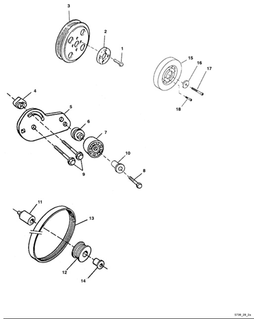 40EOZ-TP5738_28_2aV2-Crankshaft-Pulley-and-Fan-Belt