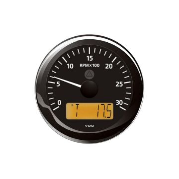 Immagine di A2C59512390 CONTAGIRI+C/ORE 12/24V D85 S 3000rpm NERO