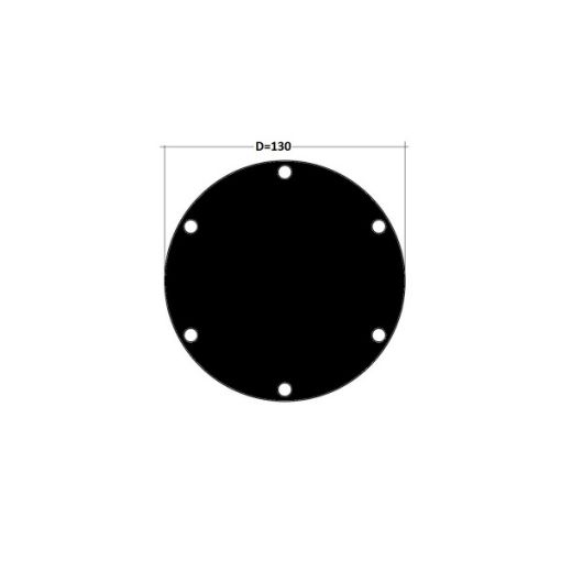 Immagine di 6774 COPERCHIO D.130 SP.6 6 FORI