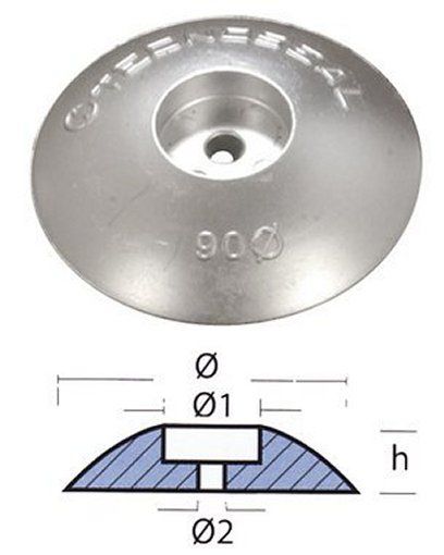 Immagine di TEN00102 ANODO CIRCOLARE 90x18 foro d8,5