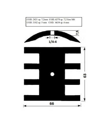 Immagine di 6634 CAMMA Sp=6 mm  H=63