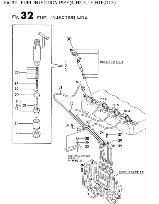 4JH2-DTE-(88Hp)-0CR10-M35102-FIL-FUEL-INJECTION-LINE(4JH2-E,TE,HTE,DTE)