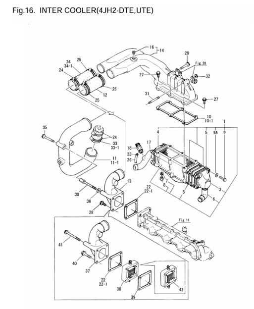 4JH2-DTE-(88Hp)-0CR10-M35102-IC2-INTER-COOLER(4JH2-DTE,UTE)