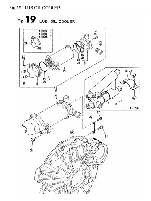4JH2-DTE-(88Hp)-0CR10-M35102-LOC-LUB.OIL-COOLER