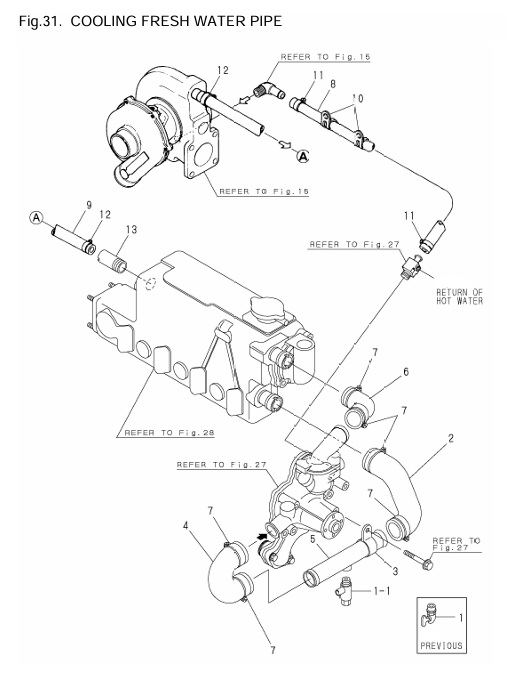 4JH3E-0CR10-M46701-CFWPI-COOLING-FRESH-WATER-PIPE