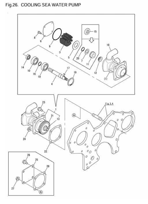 4JH3E-0CR10-M46701-CSWP-COOLING-SEA-WATER-PUMP