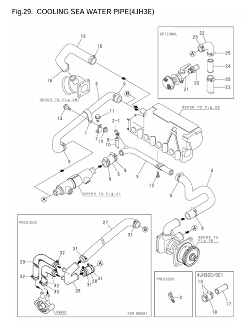 4JH3E-0CR10-M46701-CSWPI-COOLING-SEA-WATER-PIPE-4JH3E