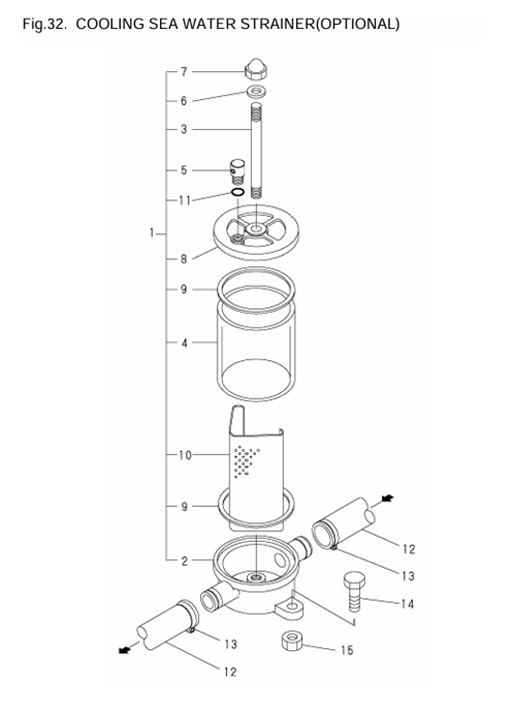 4JH3E-0CR10-M46701-CSWS-COOLING-SEA-WATER-STRAINER-(OPTIONAL)