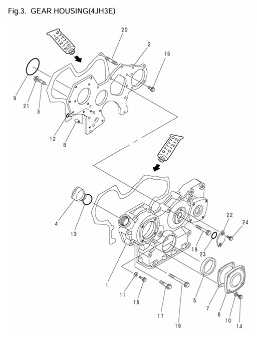 4JH3E-0CR10-M46701-GH-GEAR-HOUSING--4JH3E