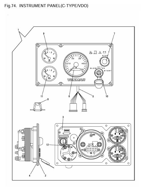 4JH3E-0CR10-M46701-IPA2-INSTRUMENT-PANEL--C-TYPE/VDO
