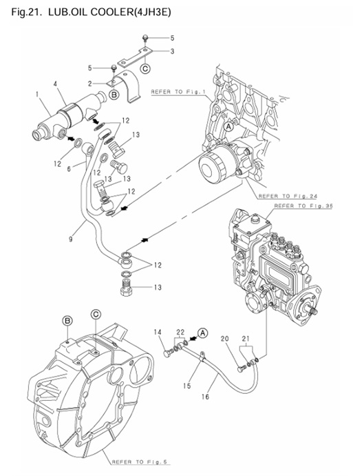 4JH3E-0CR10-M46701-LOC-LUB.OIL-COOLER-4JH3E