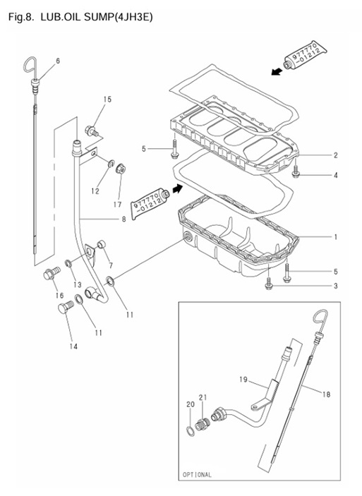 4JH3E-0CR10-M46701-LOS-LUB.OIL-SUMP--4JH3E
