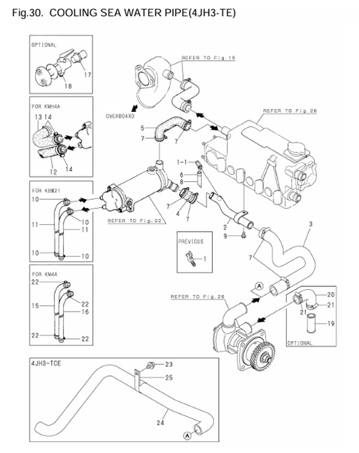 4JH3-TE-0CR10-M46701-CSWPI2-COOLING-SEA-WATER-PIPE-4JH3-TE