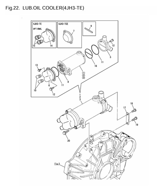 4JH3-TE-0CR10-M46701-LOC2-LUB.OIL-COOLER-4JH3-TE
