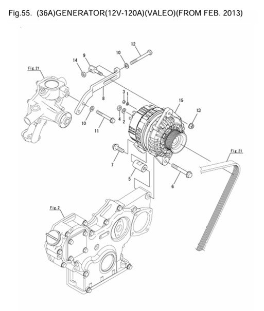 4JH3-DTE-0CR10-M47602-G4-(36A)GENERATOR(12V-120A)(VALEO)(FROM-FEB.-2013)