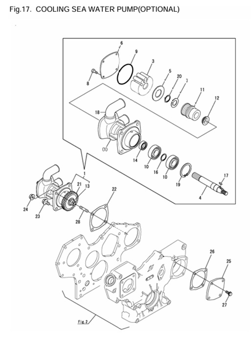 4JH4E-(53Hp)-0CR10-M56901-CSWP2-COOLING-SEA-WATER-PUMP-(OPTIONAL)
