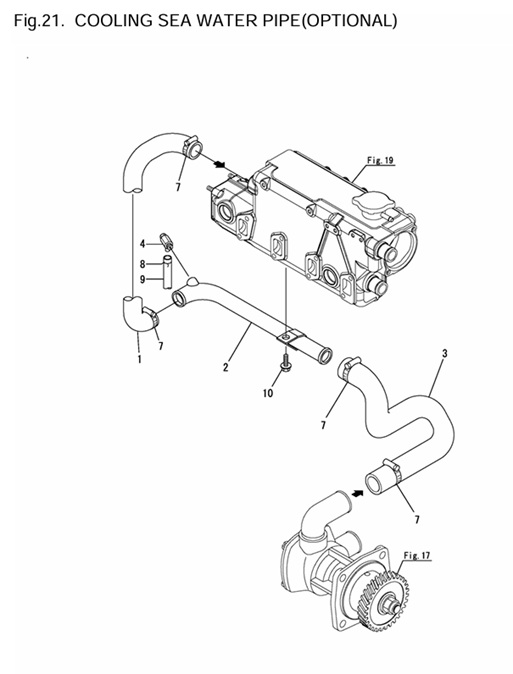 4JH4E-(53Hp)-0CR10-M56901-CSWPI2-COOLING-SEA-WATER-PIPE