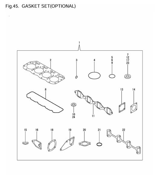 4JH4E-(53Hp)-0CR10-M56901-GS-GASKET-SET(OPTIONAL)
