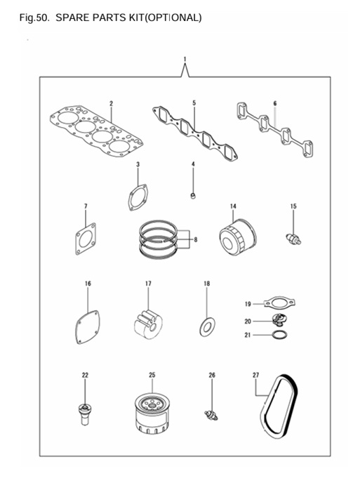 4JH4E-(53Hp)-0CR10-M56901-SPK-SPARE-PARTS-KIT(OPTIONAL)