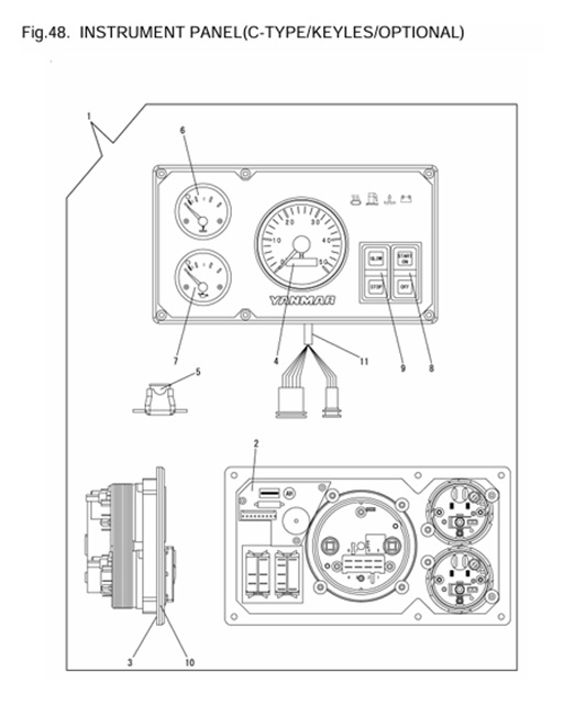 4JH4-HTE-(110Hp)-0CR10-M63602-IP4-INSTRUMENT-PANEL(C-TYPE/KEYLES/OPTIONAL)