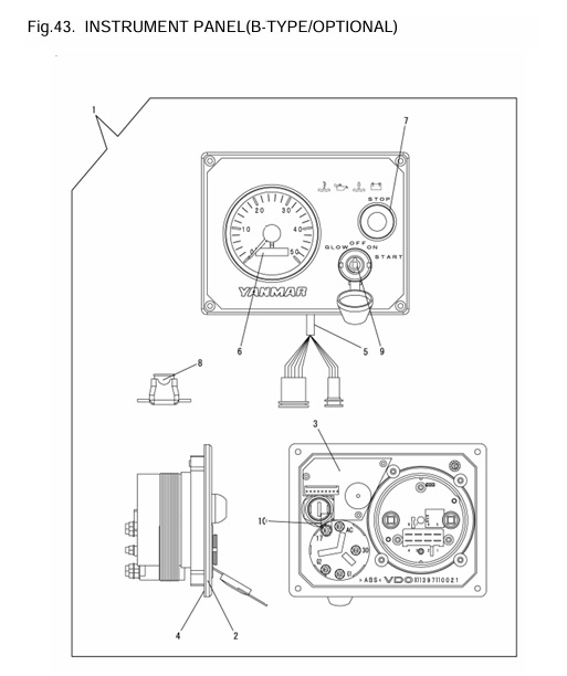 4JH4-TE-(75Hp)-0CR10-M63602-IP-INSTRUMENT-PANEL(B-TYPE/OPTIONAL)