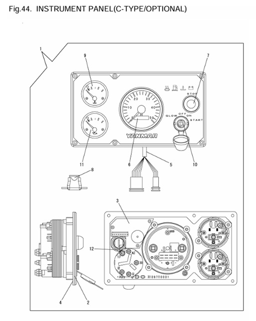 4JH4-TE-(75Hp)-0CR10-M63602-IP2-INSTRUMENT-PANEL(C-TYPE/OPTIONAL)