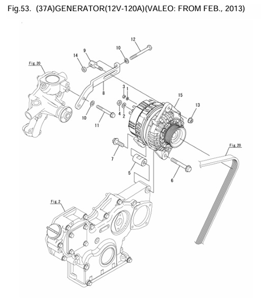 4JH4-TE-(75Hp)-0CR10-M63602-G2-(37A)GENERATOR(12V-120A)(VALEO:-FROM-FEB.,-2013)