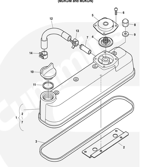 MDKDL-MDKDL/M/N-CHC-02-Cylinder-Head-Cover-(MDKDM-and-MDKDN)
