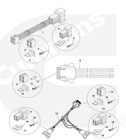 MDKDN-MDKDL/M/N-WH-Wiring-Harnesses-J1-P1-J2