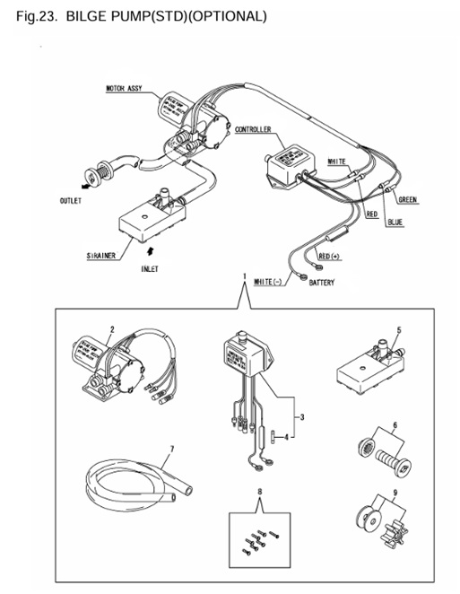 3JH4E-0CR10-M56101-BP-BILGE-PUMP(STD)(OPTIONAL)