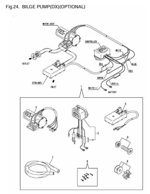 3JH4E-0CR10-M56101-BP2-BILGE-PUMP(DX)(OPTIONAL)