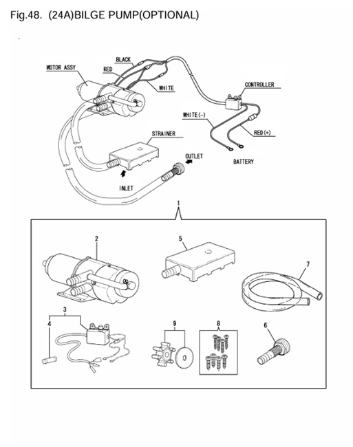 3JH4E-0CR10-M56101-BP3-(24A)BILGE-PUMP(OPTIONAL)