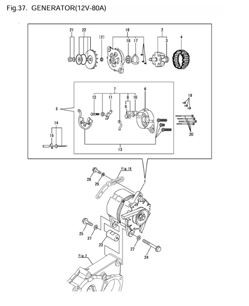 3JH4E-0CR10-M56101-GEN2-GENERATOR(12V-80A)