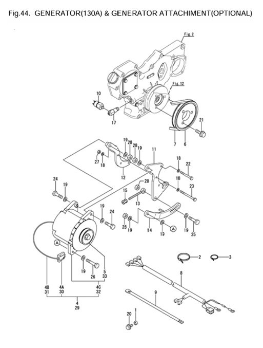 3JH4E-0CR10-M56101-GGA-GENERATOR(130A)-&-GENERATOR-ATTACHIMENT(OPTIONAL)