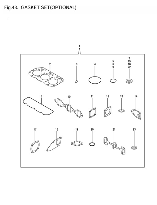 3JH4E-0CR10-M56101-GS-GASKET-SET(OPTIONAL)