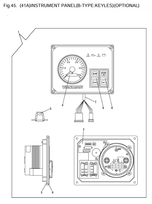 3JH4E-0CR10-M56101-IP3-(41A)INSTRUMENT-PANEL(B-TYPE:KEYLES)(OPTIONAL)