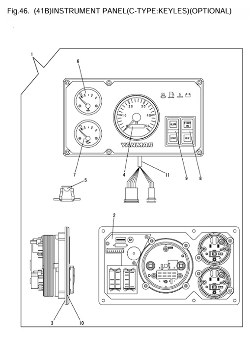 3JH4E-0CR10-M56101-IP4-(41B)INSTRUMENT-PANEL(C-TYPE:KEYLES)(OPTIONAL)