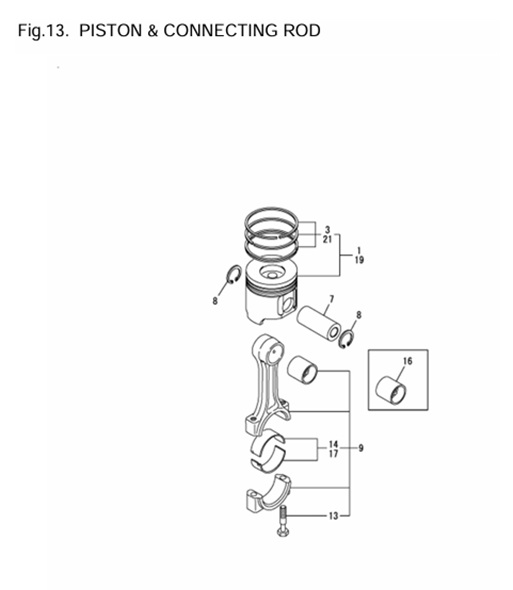 3JH4E-0CR10-M56101-PCR-PISTON--&-CONNECTING-ROD